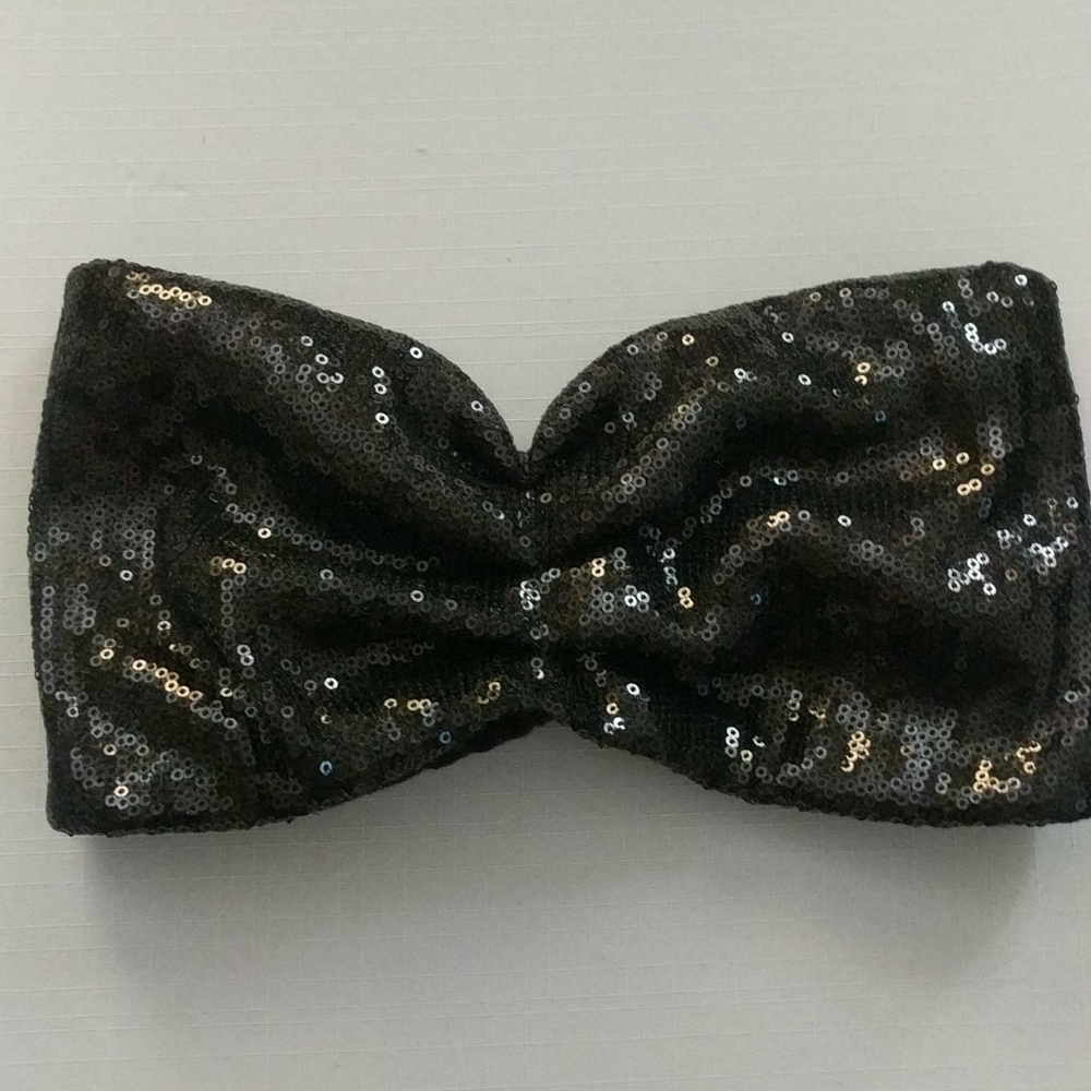 Black Sequin Wireless Strapless Bra - image 2